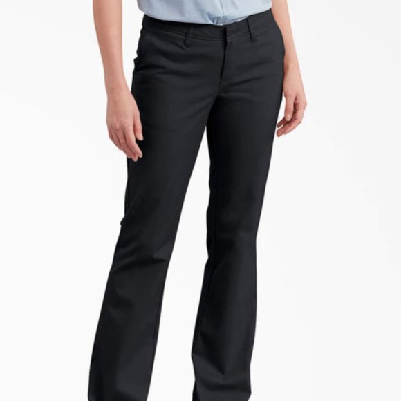 Women's FLEX Slim Fit Bootcut Pants FP121 Black - Picture 1 of 2